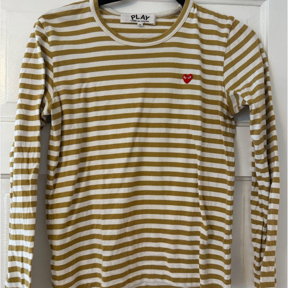 Comme des garcons PLAY, medium, long-sleeve, striped t-shirt